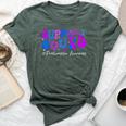 Preeclampsia Awareness Support Squad Groovy Women Bella Canvas T-shirt Heather Forest