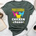 Professional Chicken Chaser Chickens Farming Farm Bella Canvas T-shirt Heather Forest