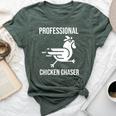 Professional Chicken Chaser Farmer Chicken Farm Bella Canvas T-shirt Heather Forest