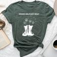 Proud Military Brat Dandelion Combat Boots Bella Canvas T-shirt Heather Forest
