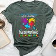 Pround Autism Mom Heart Mother Puzzle Piece Autism Awareness Bella Canvas T-shirt Heather Forest