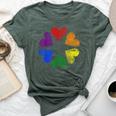Rainbow Circle Of Hearts Love Gay Pride Lgbt Bella Canvas T-shirt Heather Forest