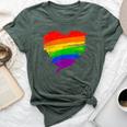 Rainbow Heart Lgbt Ally Lgbtq Lesbian Transgender Gay Pride Bella Canvas T-shirt Heather Forest