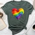 Rainbow Heart Lgbtq Flag Gay Pride Parade Love Is Love Wins Bella Canvas T-shirt Heather Forest