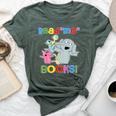 Read Mo Book Cute School Teacher Librarian Elephant Pigeon Bella Canvas T-shirt Heather Forest