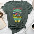 There's This Boy He Calls Me Aunt Autism Awareness Auntie Bella Canvas T-shirt Heather Forest