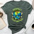 Respect Your Mother Earth Day Nature Goddess Flowers Bella Canvas T-shirt Heather Forest