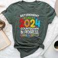 Retirement Class Of 2024 Teacher Countdown Loading Teacher Bella Canvas T-shirt Heather Forest