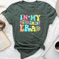 In My Retirement Era Groovy Teacher Retired 2024 Bella Canvas T-shirt Heather Forest