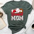 Retro Baseball Mom Mama Baseball Life Softball Life Game Day Bella Canvas T-shirt Heather Forest