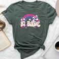 Retro Bi Babe Rainbow Bisexual Pride Flag Lgbt Pride Month Bella Canvas T-shirt Heather Forest