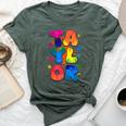 Retro First Name Taylor Girl Personalized Boy Groovy 80'S Bella Canvas T-shirt Heather Forest