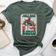 Retro Groovy Jingle Horse Rodeo Christmas Western Cowboy Bella Canvas T-shirt Heather Forest