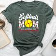 Retro Softball Mom Like A Normal Mom But Louder And Prouder Bella Canvas T-shirt Heather Forest