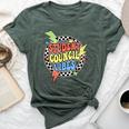 Retro Student Council Vibes Groovy School Student Council Bella Canvas T-shirt Heather Forest