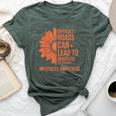 Retro Sunflower Infertility Awareness Week Orange Ribbon Bella Canvas T-shirt Heather Forest