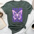 Retro Taylor First Name Personalized Groovy Birthday Girl Bella Canvas T-shirt Heather Forest