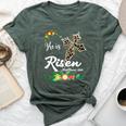 He Is Risen Bible Verse Floral Easter Is About Jesus Bella Canvas T-shirt Heather Forest