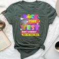 Rock The Test Testing Day Retro Motivational Teacher Student Bella Canvas T-shirt Heather Forest