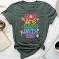 You Are Safe With Me Gay Pride Ally Rainbow Bella Canvas T-shirt Heather Forest