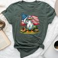 Salute Duck American Usa Flag Memorial Day 4Th Of July Bella Canvas T-shirt Heather Forest