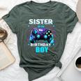 Sister Of The Birthday Boy Matching Video Game Birthday Bella Canvas T-shirt Heather Forest