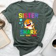 Sister Of The Shark Birthday Family Matching Birthday Bella Canvas T-shirt Heather Forest