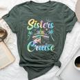 Sisters Cruise 2024 Sister Cruising Vacation Trip Tie Dye Bella Canvas T-shirt Heather Forest