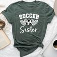 Soccer Sister Matching Family Soccer Bella Canvas T-shirt Heather Forest