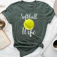 Softball Wife Ball For Mom Softball Wife Cute Bella Canvas T-shirt Heather Forest