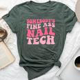 Somebody's Fine Ass Nail Tech Groovy Manicurist Nail Polish Bella Canvas T-shirt Heather Forest