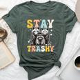 Stay Trashy Raccoon Possum Skunk Groovy Meme Bella Canvas T-shirt Heather Forest