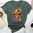 Sugar Skull Cinco De Mayo For Mexican Party Bella Canvas T-shirt Heather Forest