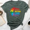 Sunflower Kindness Equality Inclusion Diversity Love Bella Canvas T-shirt Heather Forest