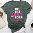 Super Proud Aunt Of 2024 Graduate Awesome Family College Bella Canvas T-shirt Heather Forest