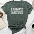 I Survived My Wife Passing Nursing School Bella Canvas T-shirt Heather Forest