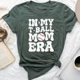 In My T Ball Mom Era Groovy Ball Mom Mother's Day Bella Canvas T-shirt Heather Forest