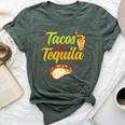 Tacos And Tequila Cinco De Mayo Bella Canvas T-shirt Heather Forest