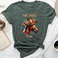 Talk Derby To Me Horse Racing Lover Derby Day Bella Canvas T-shirt Heather Forest