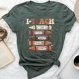I Teach Black History Month Black Teacher Melanin Crayons Bella Canvas T-shirt Heather Forest
