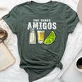 The Three Amigos Lime Salt Tequila Cinco De Mayo Bella Canvas T-shirt Heather Forest