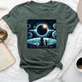 Total Solar Eclipse 2024 Girl Cat Eclipse Bella Canvas T-shirt Heather Forest
