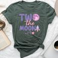 Two The Moon Birthday Outfit Girl 2 Year Old 2Nd Birthday Bella Canvas T-shirt Heather Forest