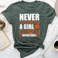Never Underestimate A Girl Who Plays Basketball Girl Power Bella Canvas T-shirt Heather Forest