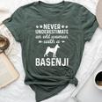 Never Underestimate An Old Woman With Basenji Dog Grandma Bella Canvas T-shirt Heather Forest