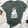 Unicorn Security Rainbow Muscles Dad Unicorn Bella Canvas T-shirt Heather Forest