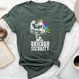 Unicorn Security Rainbow Muscle Manly Christmas Bella Canvas T-shirt Heather Forest