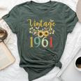 Vintage 1961 Sunflower 63Rd Birthday Awesome Since 1961 Bella Canvas T-shirt Heather Forest