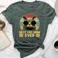 Vintage Best Cat Mom Ever For Women Cat Lover Cat Mom Bella Canvas T-shirt Heather Forest