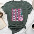 Vintage First Name Taylor Groovy First Name Personalized Bella Canvas T-shirt Heather Forest